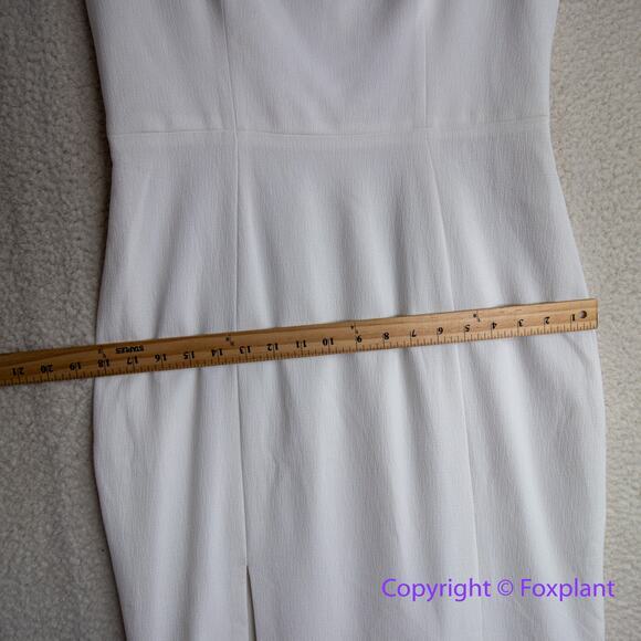 New! Dress the Population Monroe Side Slit sweetheart Gown White Bridal, size L - Picture 12 of 16